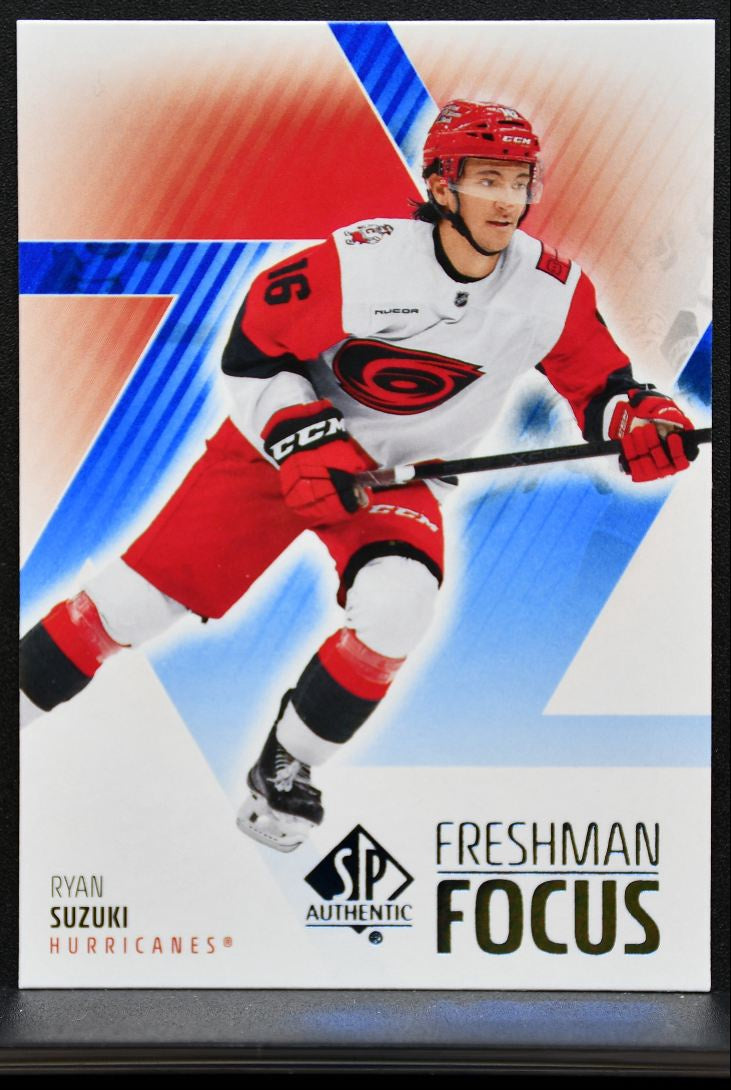 2025-26 SP Authentic Freshman Focus Blue Ryan Suzuki FF-28 Hurricanes RC 8440