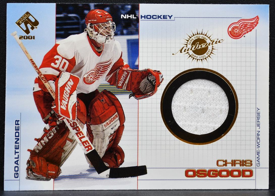 2001-02 Pacific Private Stock Jersey Chris Osgood Detroit Red Wings Jersey 8742