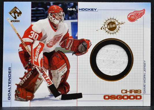 2001-02 Pacific Private Stock Jersey Chris Osgood Detroit Red Wings Jersey 8742