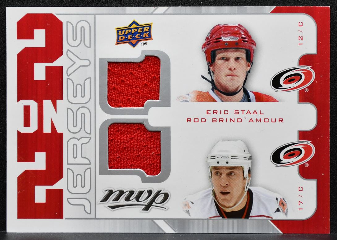 2008-09 UD MVP Two on Twos Staal/Brind'Amour/Lecavalier/St. Louis Jersey 2561