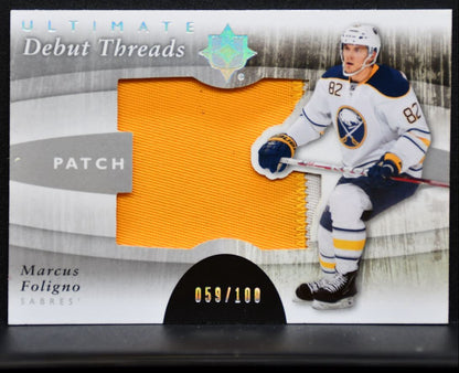 2011-12 UD Ultimate Debut Threads Patches Foligno RC 059/100 Patch 6293