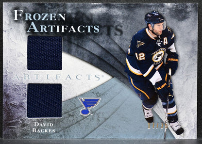 2010-11 Upper Deck Artifacts Frozen David Backes FA-DB Blues 17/35 Jersey 6571