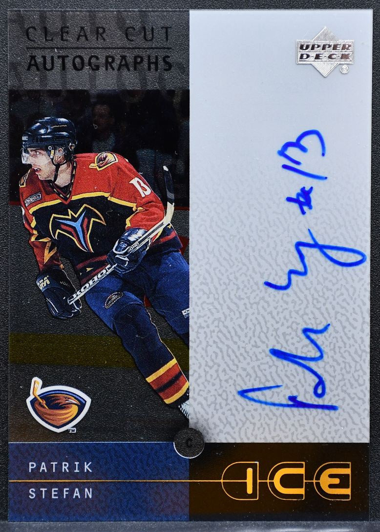 2000-01 Upper Deck Ice Clear Cut Autographs Patrik Stefan PS Thrashers Auto 7608