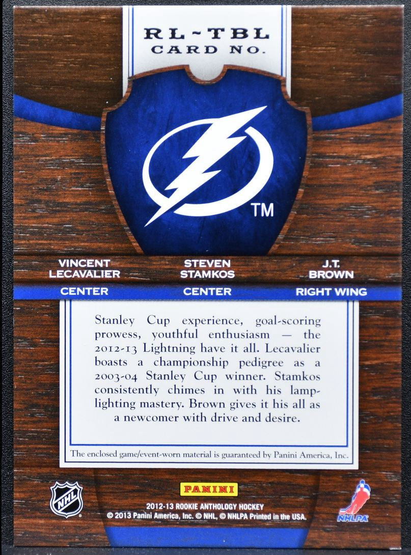 2012-13 Panini RC Anthology Crown Royale Lecavalier/Stamkos/Brown Jersey 1014