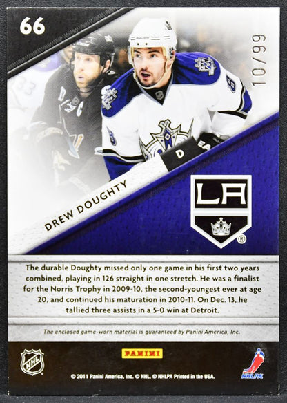 2011-12 Panini Certified Fabric of the Game Drew Doughty Kings 10/99 Jersey 6449