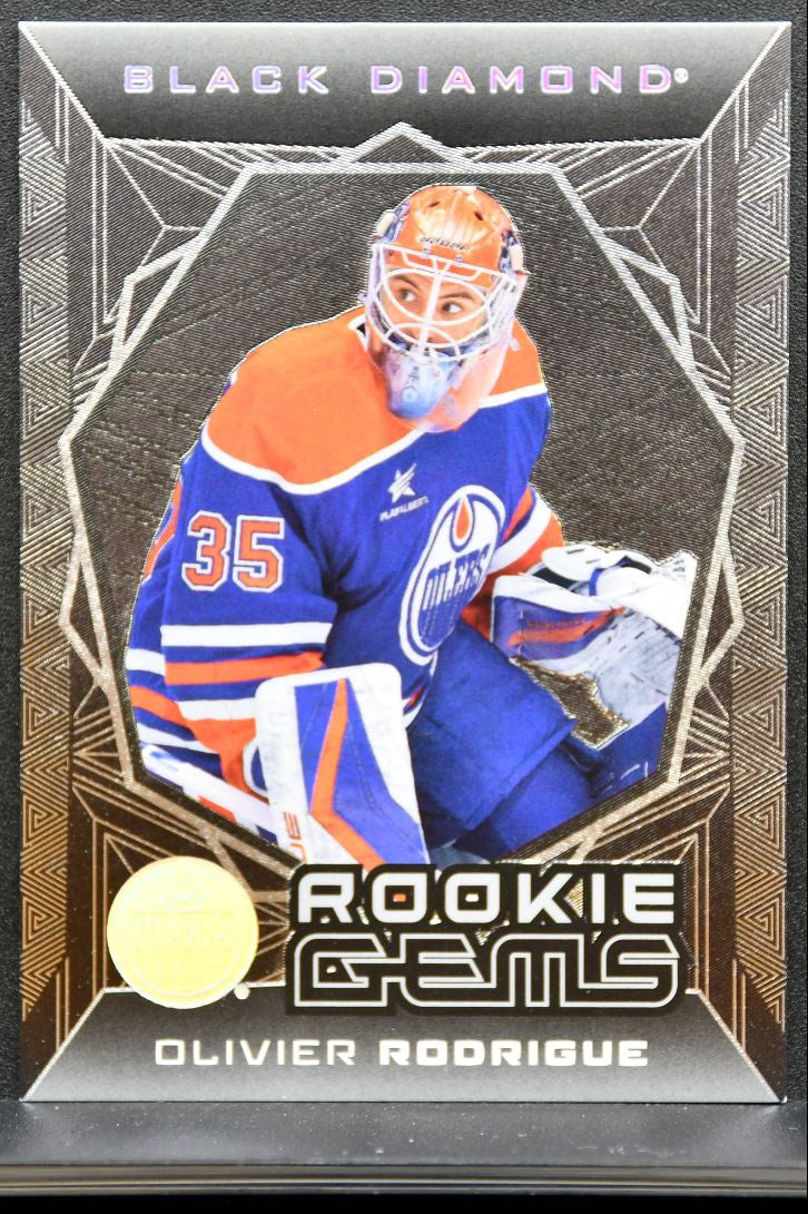 2025-26 UD Black Diamond Rookie Gems Olivier Rodrigue Oilers RC 273/399 8068