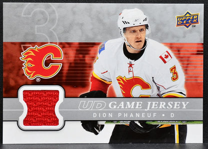 2008-09 UD Series 1 UD Game Jerseys Dion Phaneuf GJ-DP Flames Jersey 5173