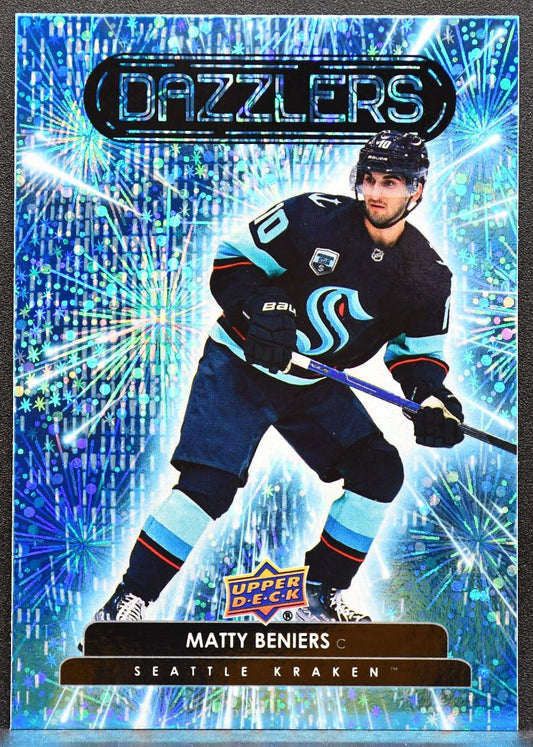 2022-23 Upper Deck Series 1 Dazzlers Blue Matty Beniers DZ-18 Kraken 8044