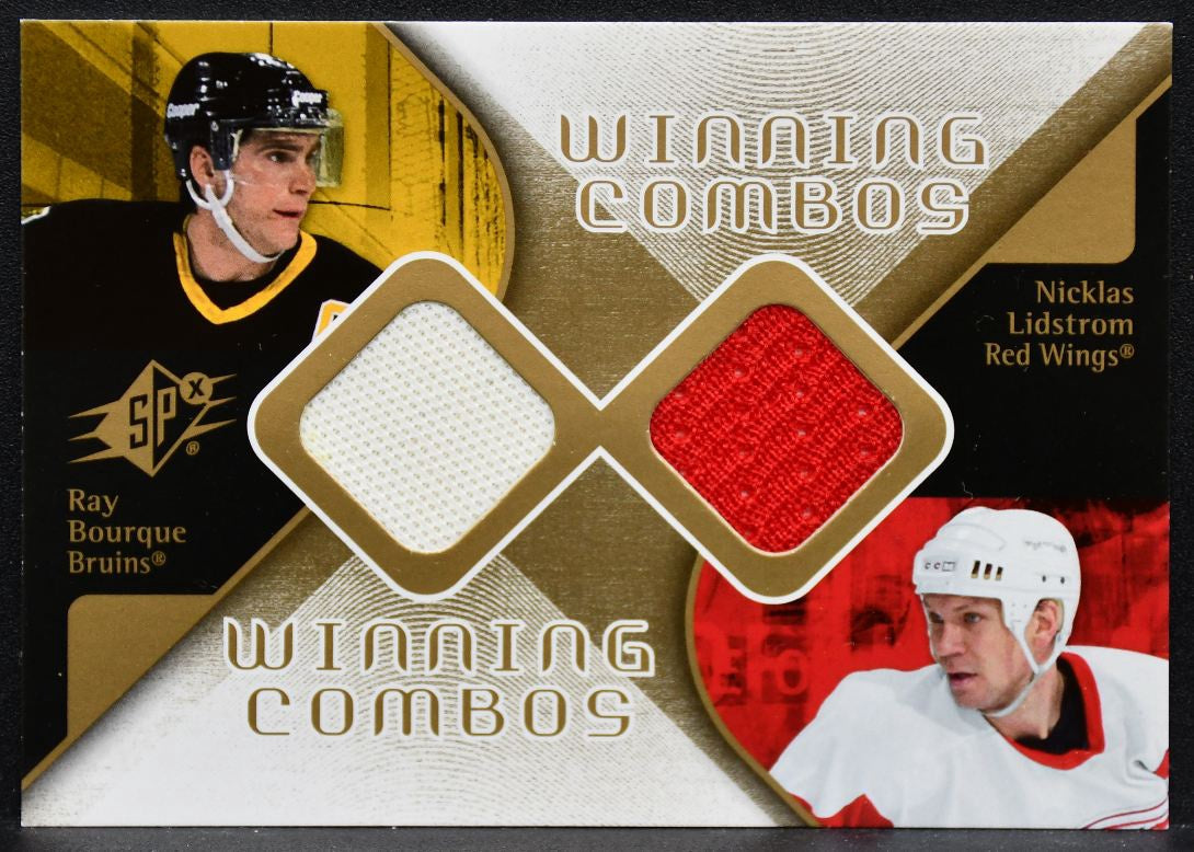 2007-08 SPx Winning Combos Lidstrom/Bourque Red Wings/Bruins Jersey 3668