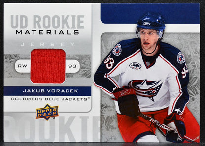 2008-09 UD Series 2 UD Rookie Materials Jakub Voracek Jackets RC Jersey 5123