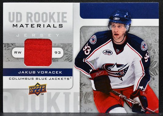 2008-09 UD Series 2 UD Rookie Materials Jakub Voracek Jackets RC Jersey 5123