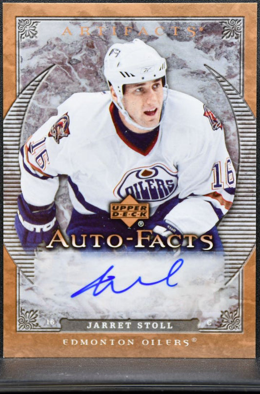 2007-08 UD Artifacts Auto-Facts Jarret Stoll AF-JS Edmonton Oilers Auto 1677