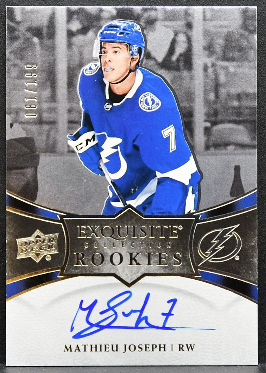 2018-19 UD Exquisite Collection Platinum Rookies Signatures Joseph RC Auto 0161