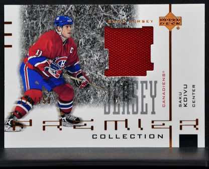 2001-02 UD Premier Collection Jerseys Saku Koivu B-SK Canadiens 8915