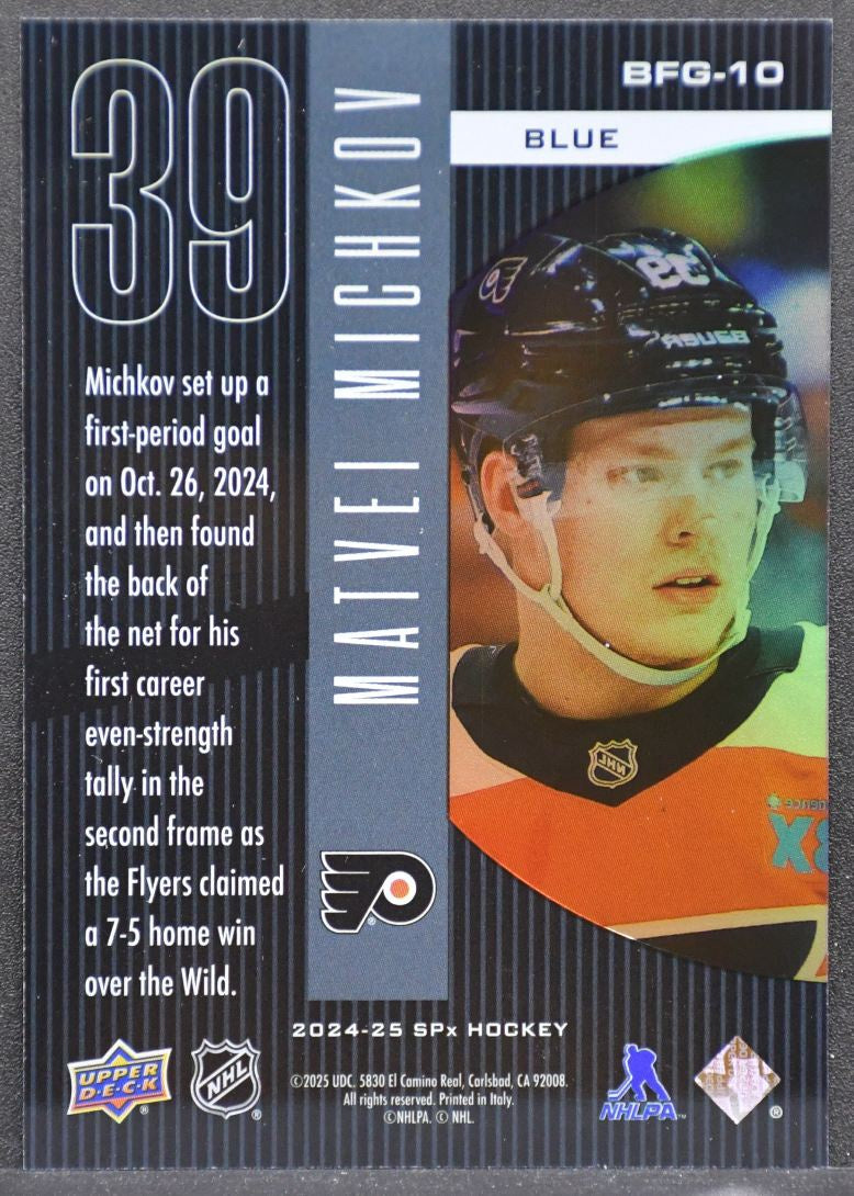 24-25 SPx Bound For Glory Blue Matcei Michkov BFG-10 Flyers RC 191/199 3391