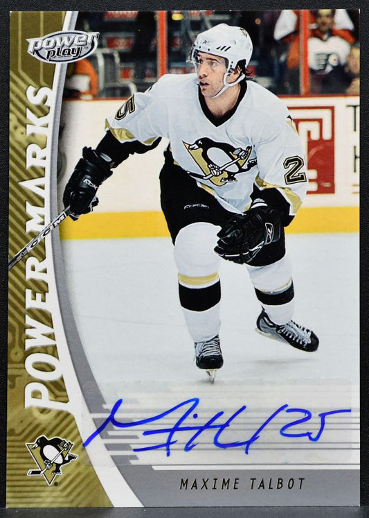 2006-07 Upper Deck Power Play PowerMarks Maxime Talbot PM-MT Penguins Auto 2011