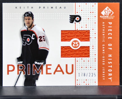 2003-04 SP Game Used Piece of History Keith Primeau Flyers 178/225 Jersey 4985