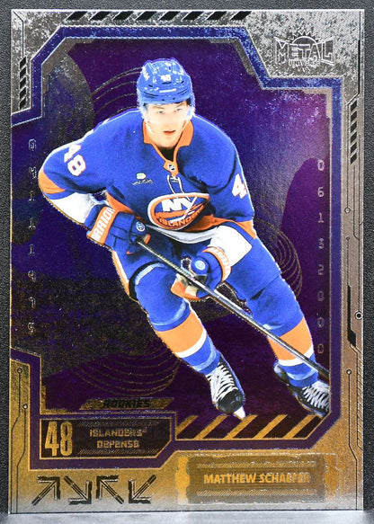2025-26 SkyBox Metal Universe Matthew Schaefer 113 New York Islanders RC 9126