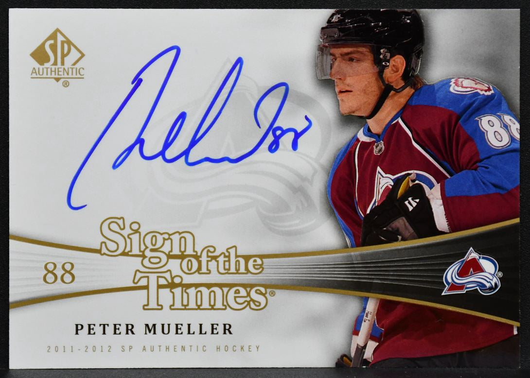 2011-12 SP Authentic Sign of the Times Peter Mueller SOT-MU Avalanche Auto 9628