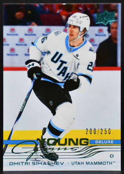 2025-26 UD Series 2 Young Guns Deluxe Simashev 470 Utah Mammoth RC 200/250 5316