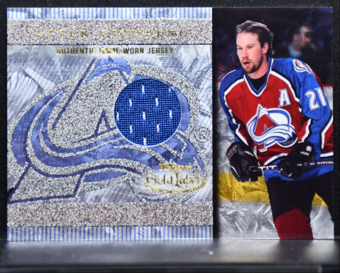 2000-01 Topps Gold Label Game-Worn Jerseys Peter Forsberg Avalanche Jersey 4381