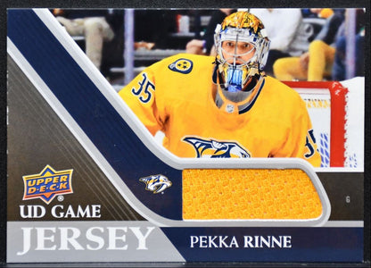 2020-21 Upper Deck Series 1 UD Game Jersey Pekka Rinne Predators Jersey 7320