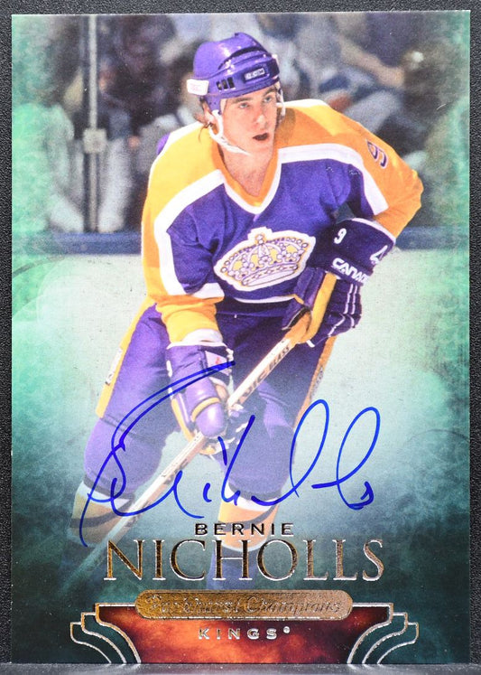 2011-12 Parkhurst Champions Autographs Bernie Nicholls 73 Kings Auto 8047