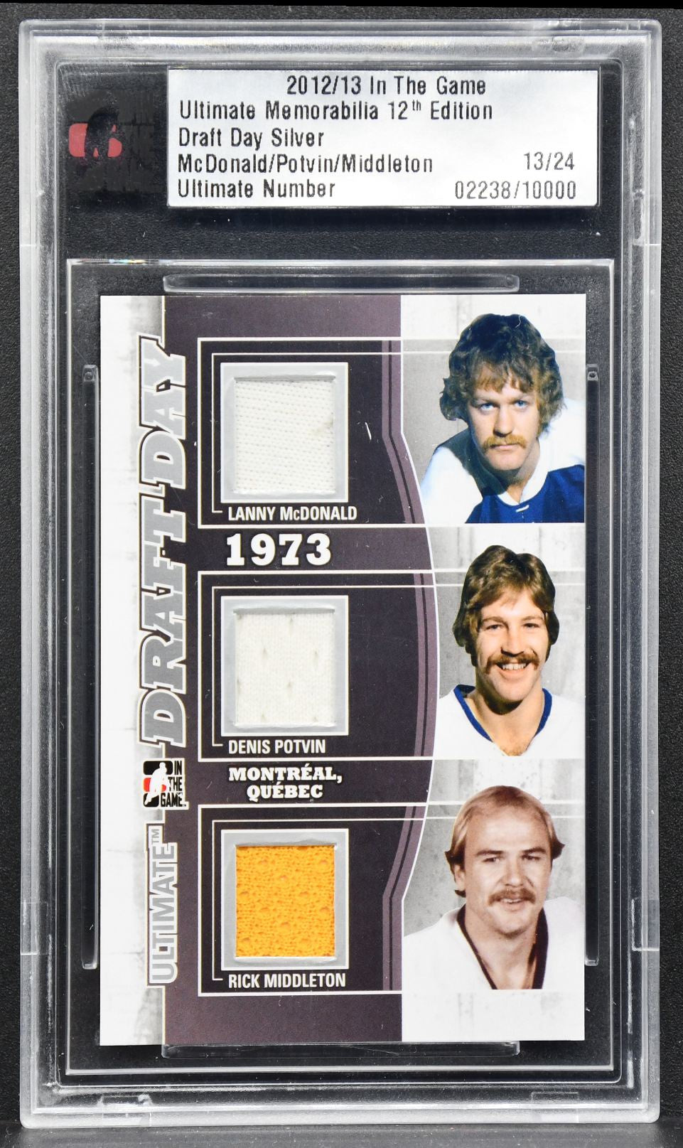 2012-13 In The Game Memorabillia McDonald / Potvin / Middleton Jersey 2224