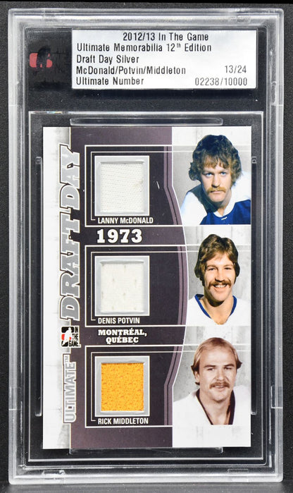 2012-13 In The Game Memorabillia McDonald / Potvin / Middleton Jersey 2224