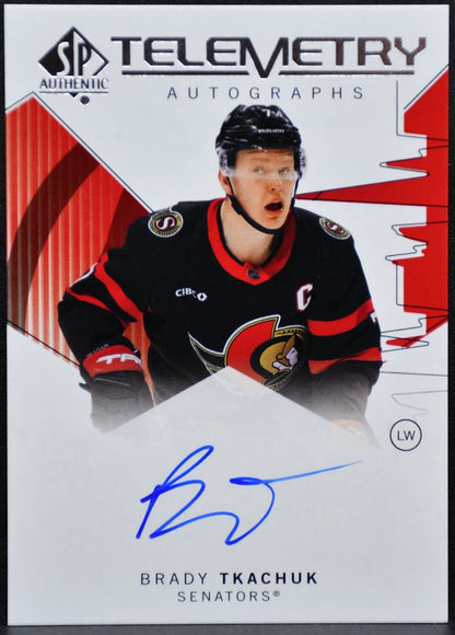 2024-25 SP Authentic Telemetry Autographs Brady Tkachuk T-BT Senators Auto 5103