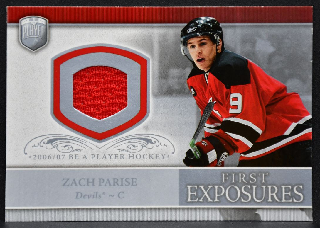2006-07 Be A Player Portraits First Exposures Zach Parise FE-ZP Devils Jersey 2424
