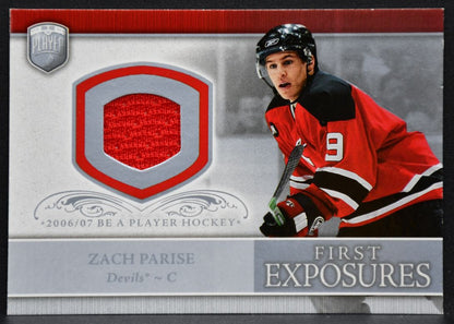 2006-07 Be A Player Portraits First Exposures Zach Parise FE-ZP Devils Jersey 2424