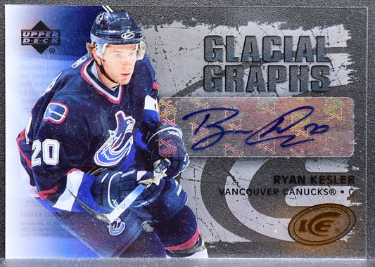 2005-06 Upper Deck Ice Glacial Graphs Ryan Kesler GG-RK Canucks Auto 9471