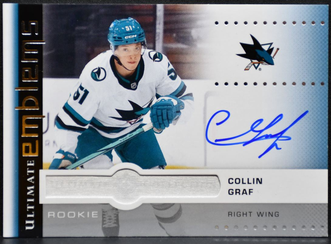 2024-25 UD Ultimate Collection Emblems Rookies Auto Graf Sharks RC Auto 4731