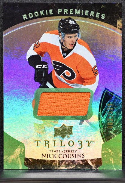 2015-16 UD Trilogy RC Premieres Level 1 Green Foil Cousins RC Auto Jersey 5808