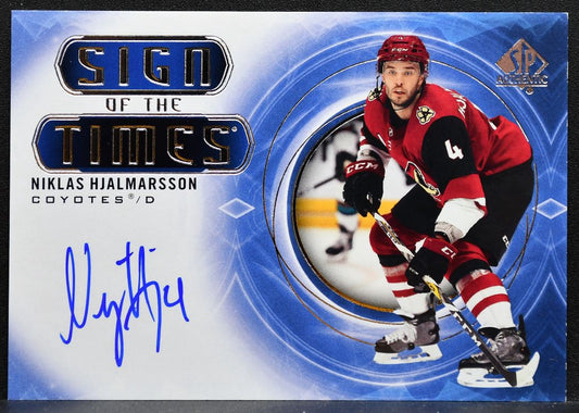 2020-21 SP Authentic Sign of the Times Niklas Hjalmarsson Auto 1872
