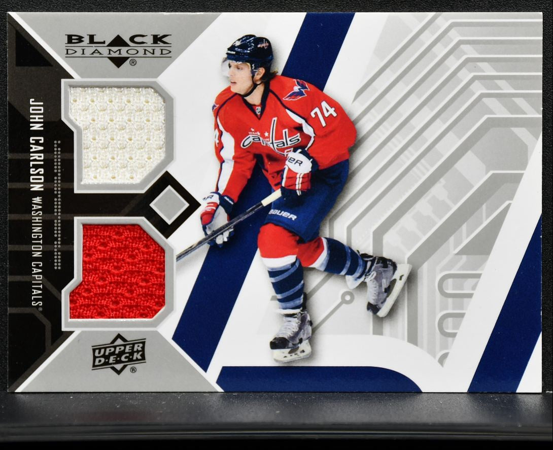 2014-15 UD Black Diamond Double Jerseys John Carlson WAS-JC Jersey 4429