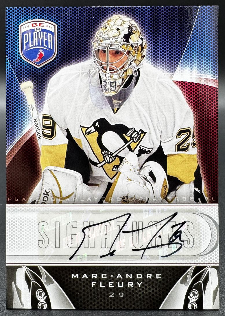 2009-10 UD Be A Player Signatures Marc-Andre Fleury Pittsburgh Penguins Auto