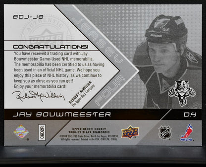 2008-09 UD Black Diamond Jerseys Quad Jay Bouwmeester Panthers Jersey 1013