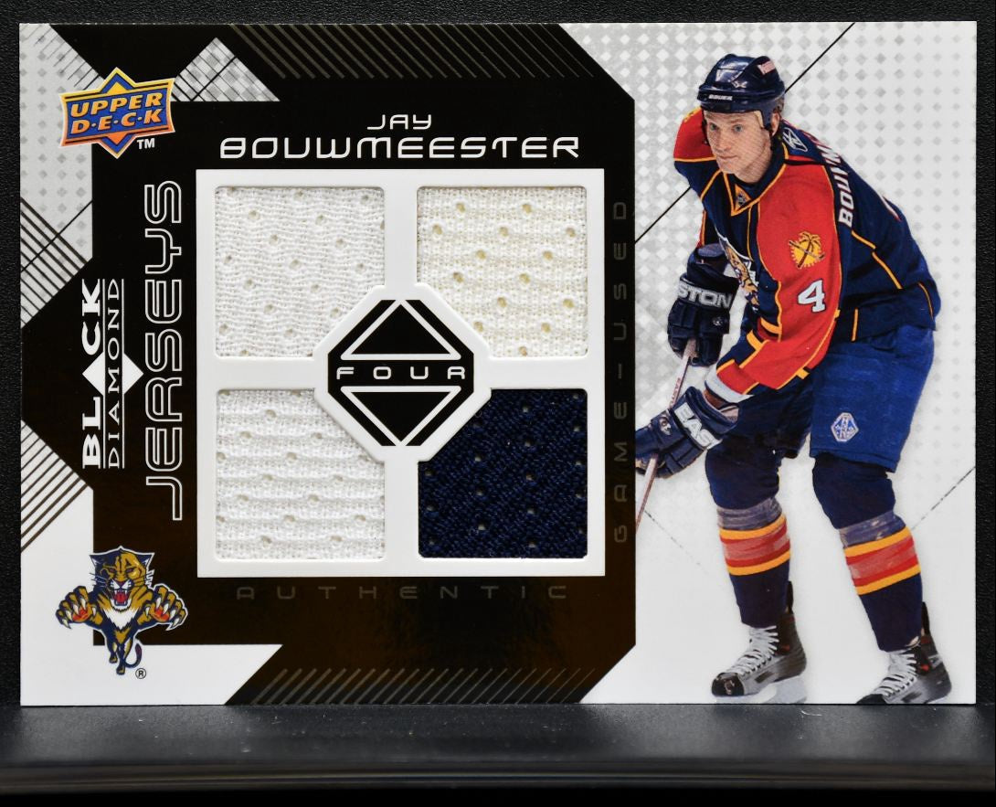 2008-09 UD Black Diamond Jerseys Quad Jay Bouwmeester Panthers Jersey 1013