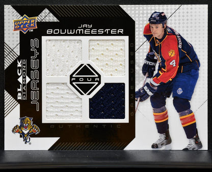2008-09 UD Black Diamond Jerseys Quad Jay Bouwmeester Panthers Jersey 1013