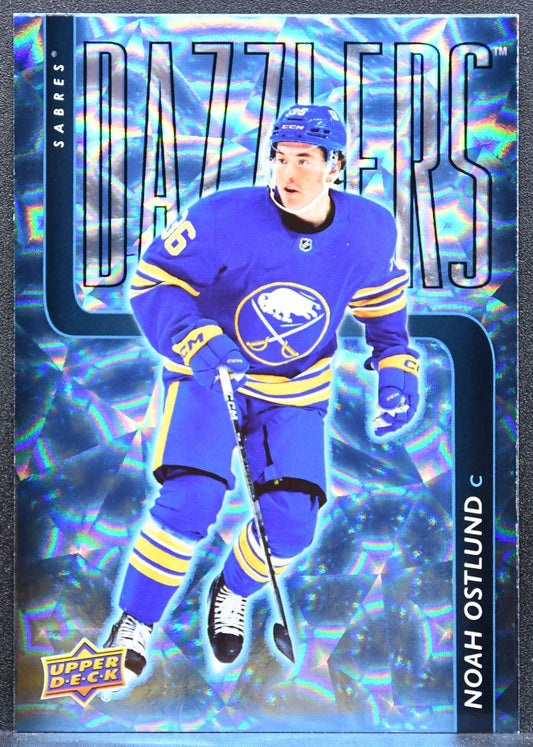 2025-26 Upper Deck Series 1 Dazzlers Blue Noah Ostlund DZ-49 Buffalo Sabres 4094