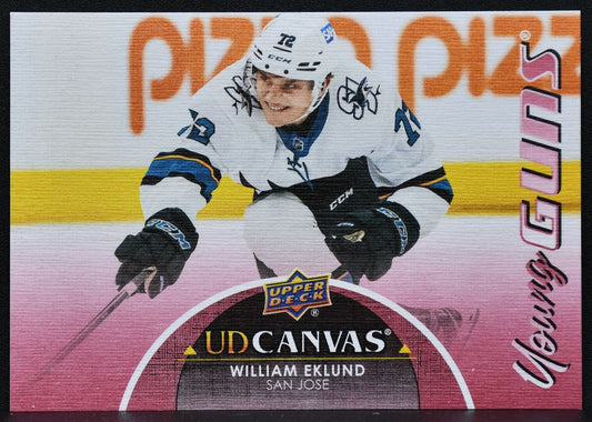 2021-22 Upper Deck UD Canvas William Eklund C234 San Jose Sharks RC 8785