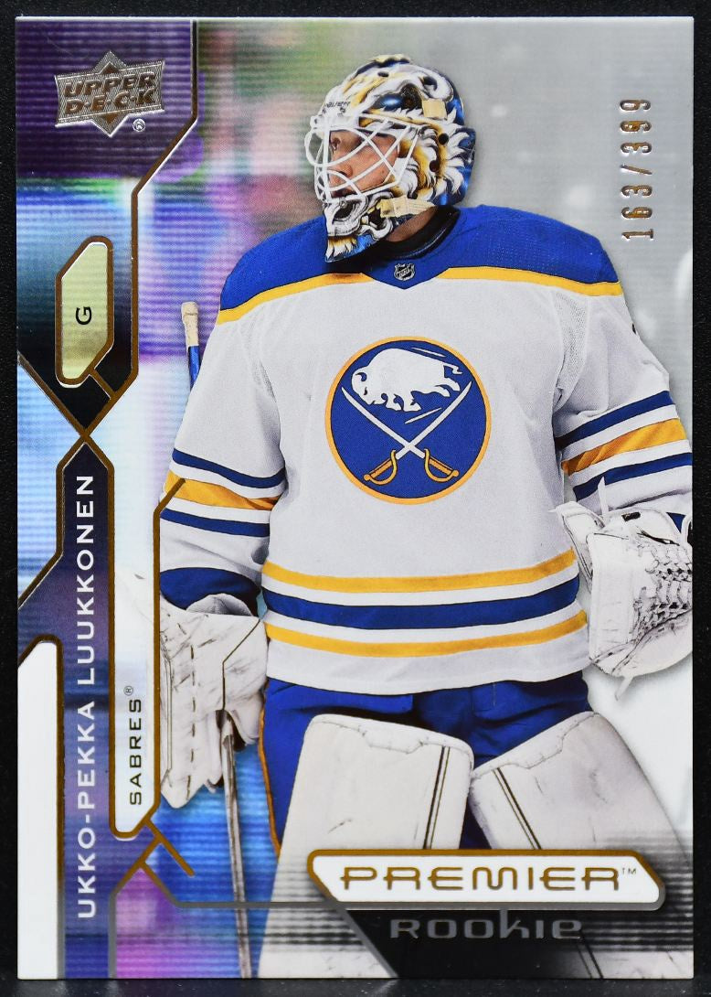 2021-22 UD Premier Rookie Ukko-Pekka Luukkonen 149 Sabres RC 163/399 4388