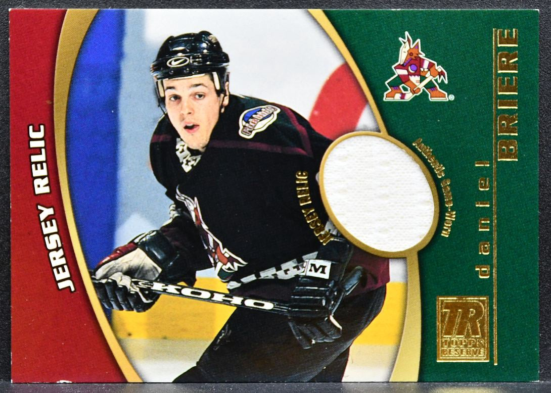 2002-03 Topps Reserve Jersey Daniel Briere TR-DAB Phoenix Coyotes Jersey 9783