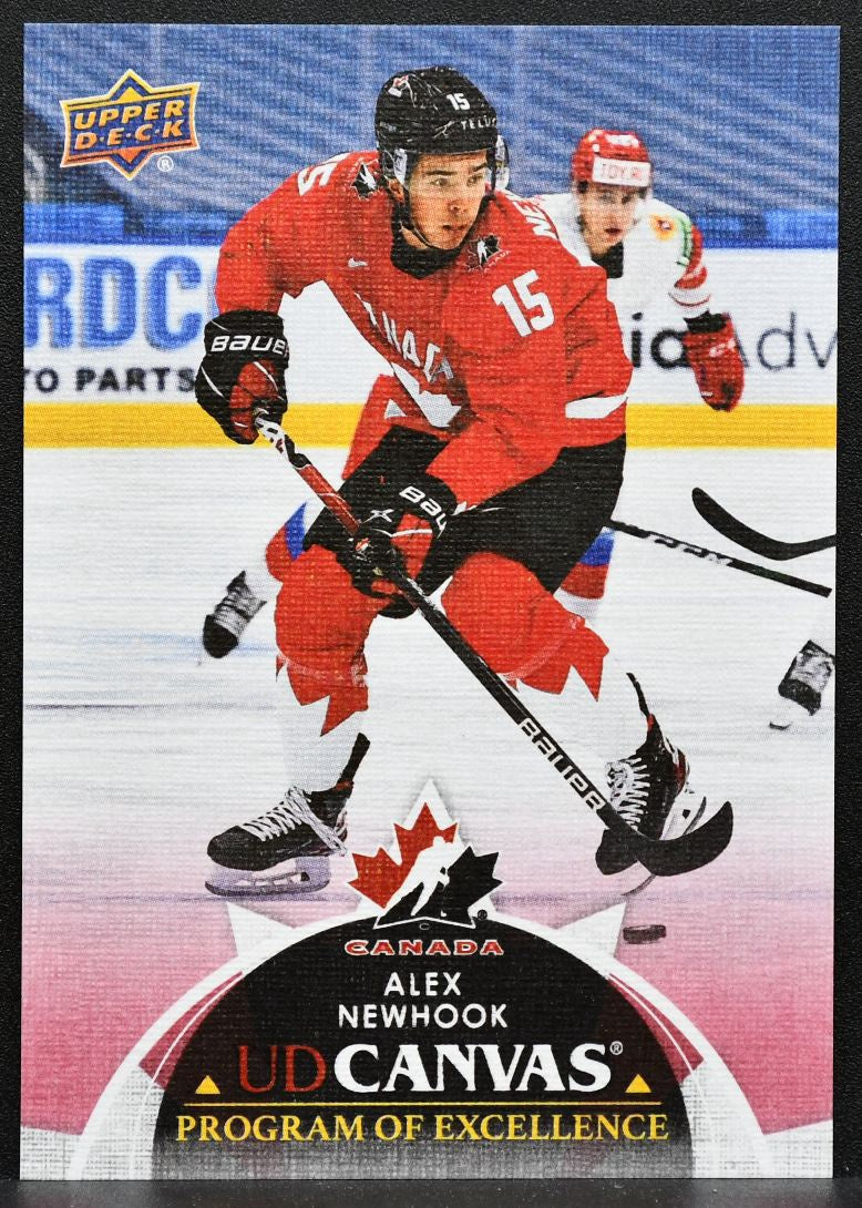 2021-22 UD Series 2 UD Canvas Program of Excellence Alex Newhook Canada 8976