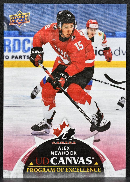 2021-22 UD Series 2 UD Canvas Program of Excellence Alex Newhook Canada 8976