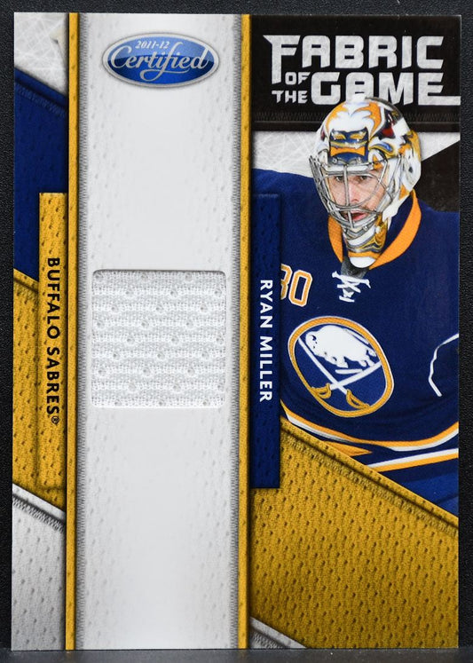 2011-12 Panini Certified Fabric of the Game Ryan Miller Sabres 35/99 Jersey 0110