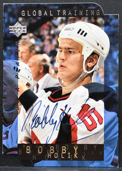 1996-97 UD Be A Player Global Training Auto Bobby Holik S202 Devils Auto 2171