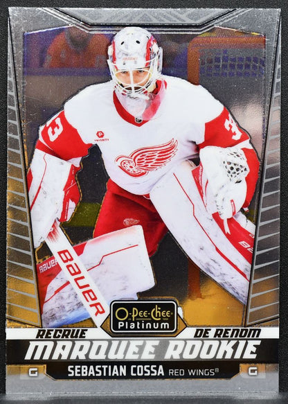 2024-25 O-Pee-Chee Platinum Marquee Rookie Sebastian Cossa 300 Red Wings RC 9560